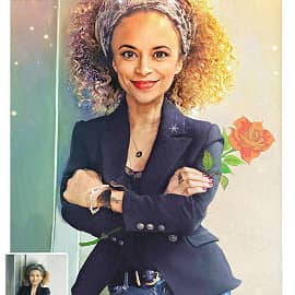 "Из Парижа с любовью" Портрет шарж.