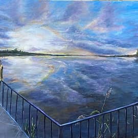 Закат на моем озере