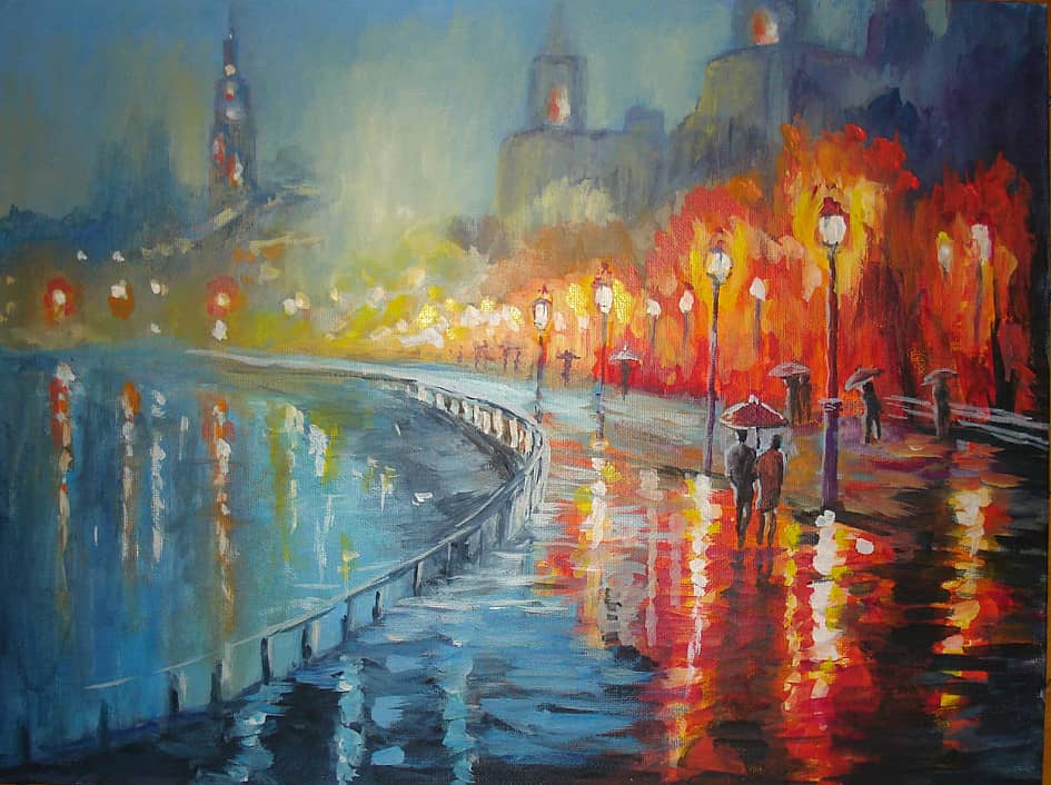 Вечерний город.