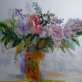 Роза в сирени