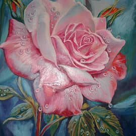 В каплях дождя.