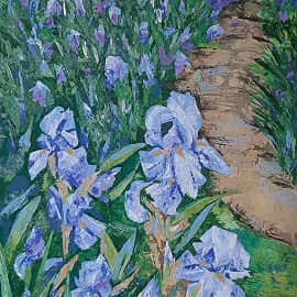 "Ирисы в Люксембургском саду. Париж."