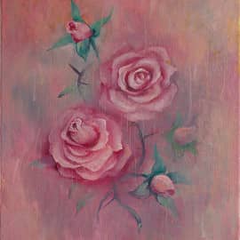 Розовые розы