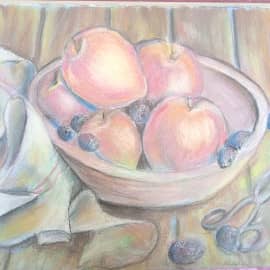 Яблочки пастелью