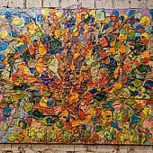 Картина Дуб и мудрость Абстракция маслом Екатерина Лебедева художник (6), художник Екатерина Лебедева