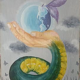 Земной шар на руке