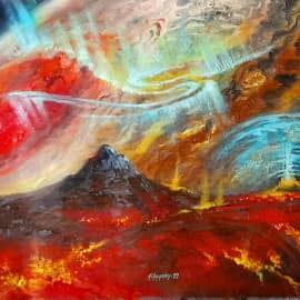 Вулканы и полярное сияние на Ио,спутнике Юпитера.