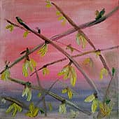 Форзиция (3), художник Светлана Стафиевская