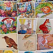 Колобок . Иллюстрация. (1), художник Елена Наумова