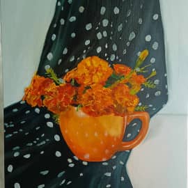 Натюрморт с бархатцами