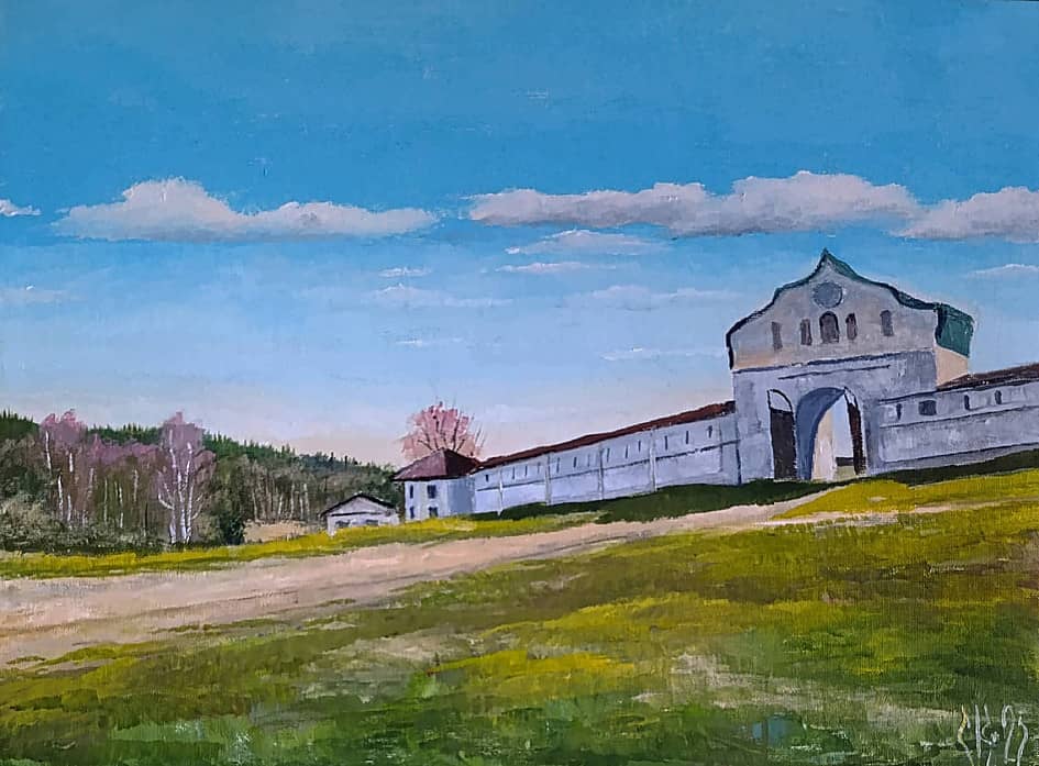У стен монастыря. Пленэр(2)