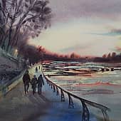 На набережной. Филевский парк.