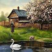 Яблони в цвету