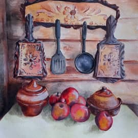 Натюрморт с яблоками