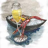 Натюрморт с морепродуктами