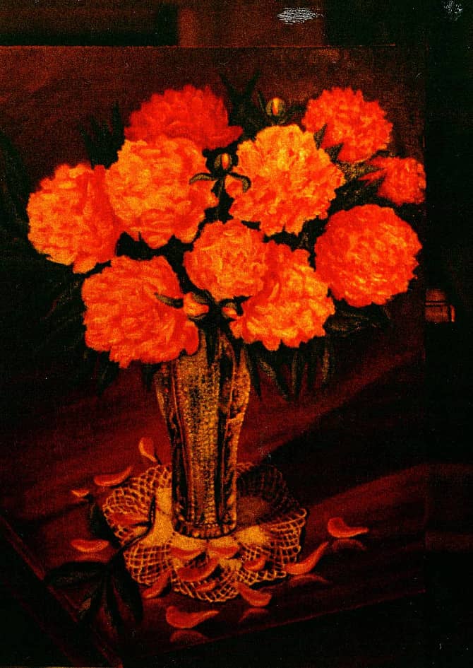 Пионы в хрустальной вазе  Peonies in a crystal Vase