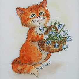 Открытка с котом - 18