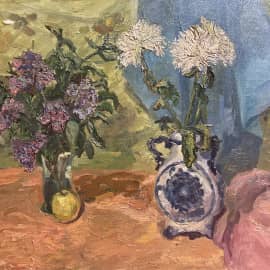 Два букета,2015,х.м.,74х90.