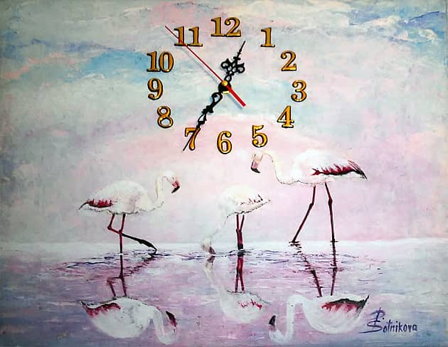 Часы "Фламинго"