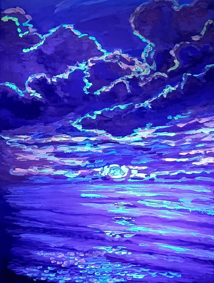 Облака на закате. День и ночь. Ночь. Проект "светофизика в живописи"  ZhNataly.