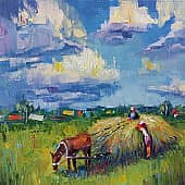Сеном пахнет, художник Виктория Мисюряева