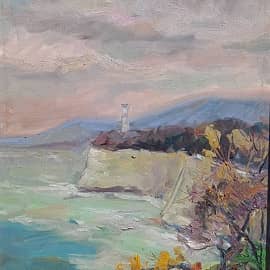 Маяк. Море штормит. Пленэр ZhNataly