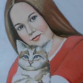 Девушка с кошкой