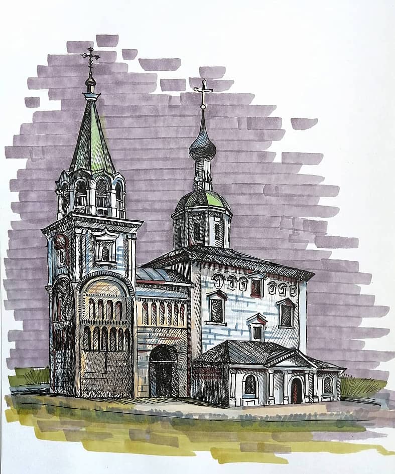 Скетч маркерами