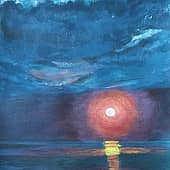 Вечернее море2. Работа по фото