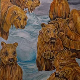 Медведи на реке Дебен