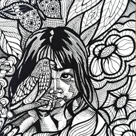 Девочка с дудочкой