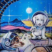 "Великие пришельцы"(фон с картины х. Роберта Мак Колла )