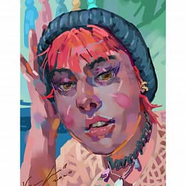 Красные волосы.