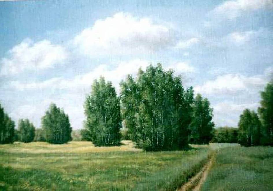 Среди полей  дорога  Among the fields - the Road