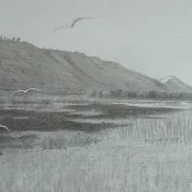 Белая ночь. Рисунок к картине Белая ночь