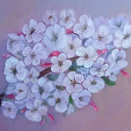 Этюд "Веточка вишни"