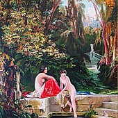 Купание в тени деревьев