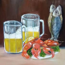 По кружечке пенного