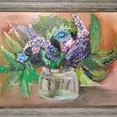 Букет полевых цветов, художник Екатерина