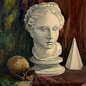 Натюрморт с гипсовой головой