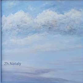 "Облака" живопись маслом на холсте из серии "небеса обетованные" Натальи Журавлёвой пленэр Zh.Nataly