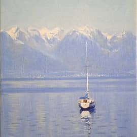 Пейзаж с лодкой