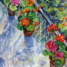 Горшки на балконе