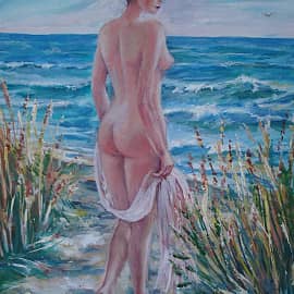 Пляж. Море. И она...