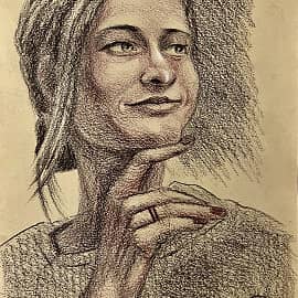 Женский портрет. Скетч.