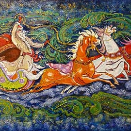 По мотивам бабушкиного коврика.