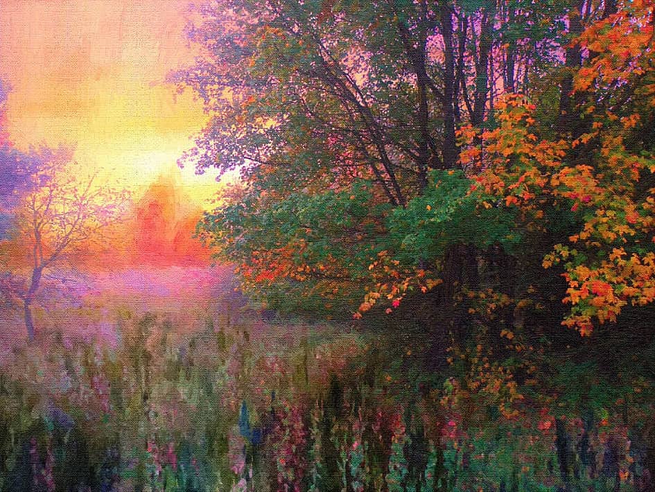 На рассвете.