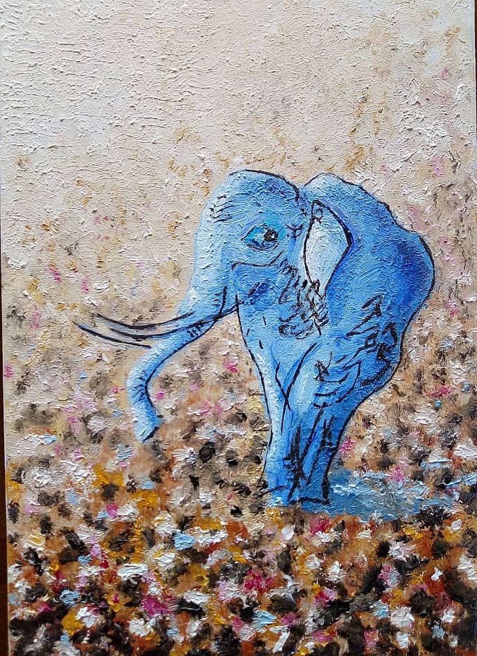 Голубой слонёнок