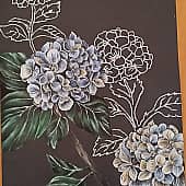 Гортензия на черном фоне