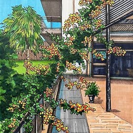 Живой навес. Скетч.